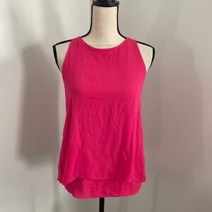 Pink Layered Blouse Womens XS Resortwear Beachy Summer Shirt‎ Coastal Preppy Top
